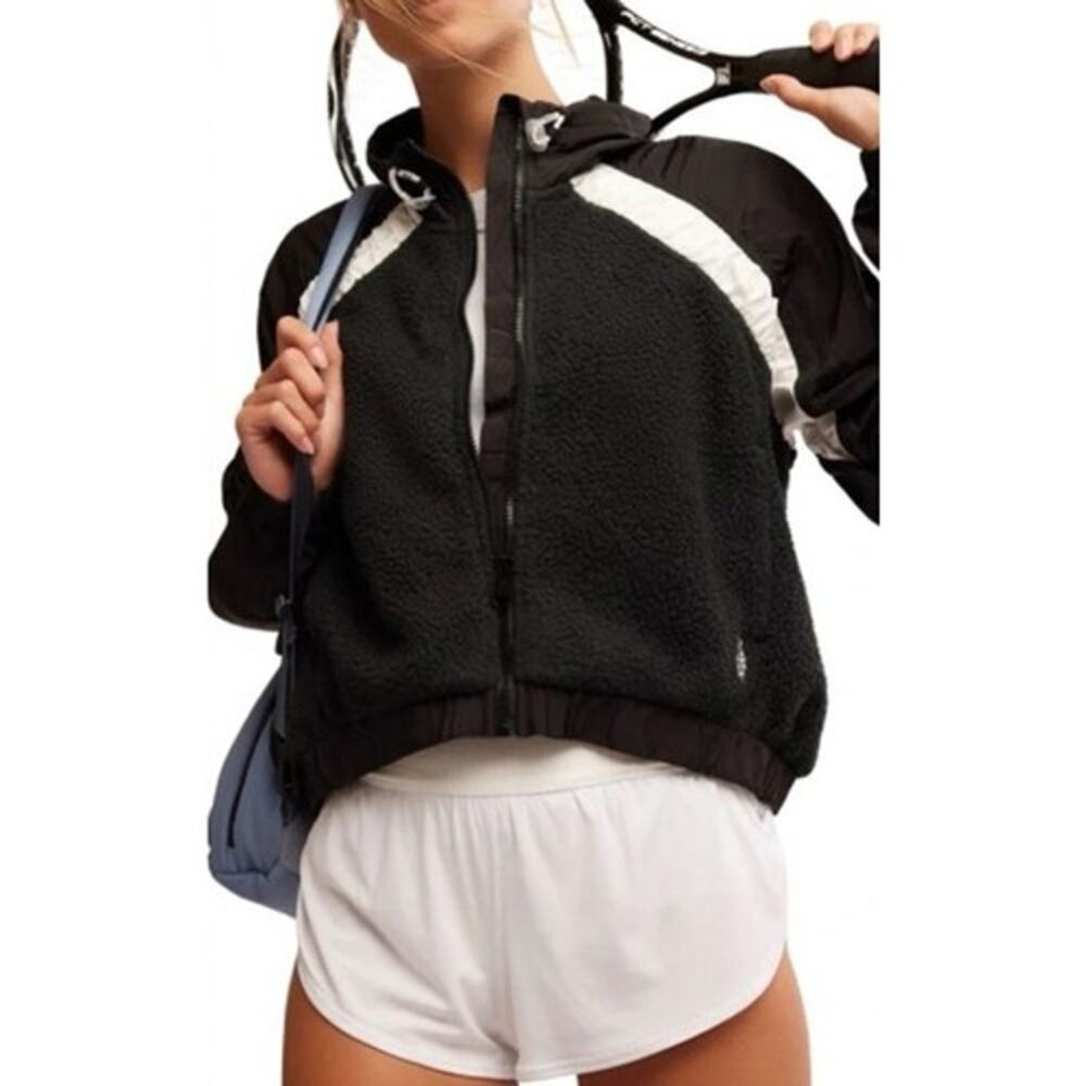 055 NWOT Free People Amelia Fleece Full Zip Lined Jacket | Size XL